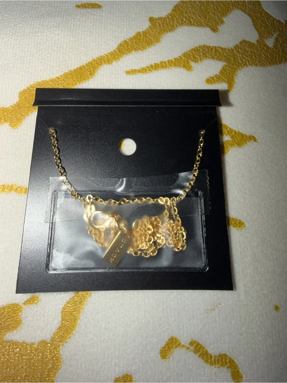 Coach Pavé Crystal Heart Necklace